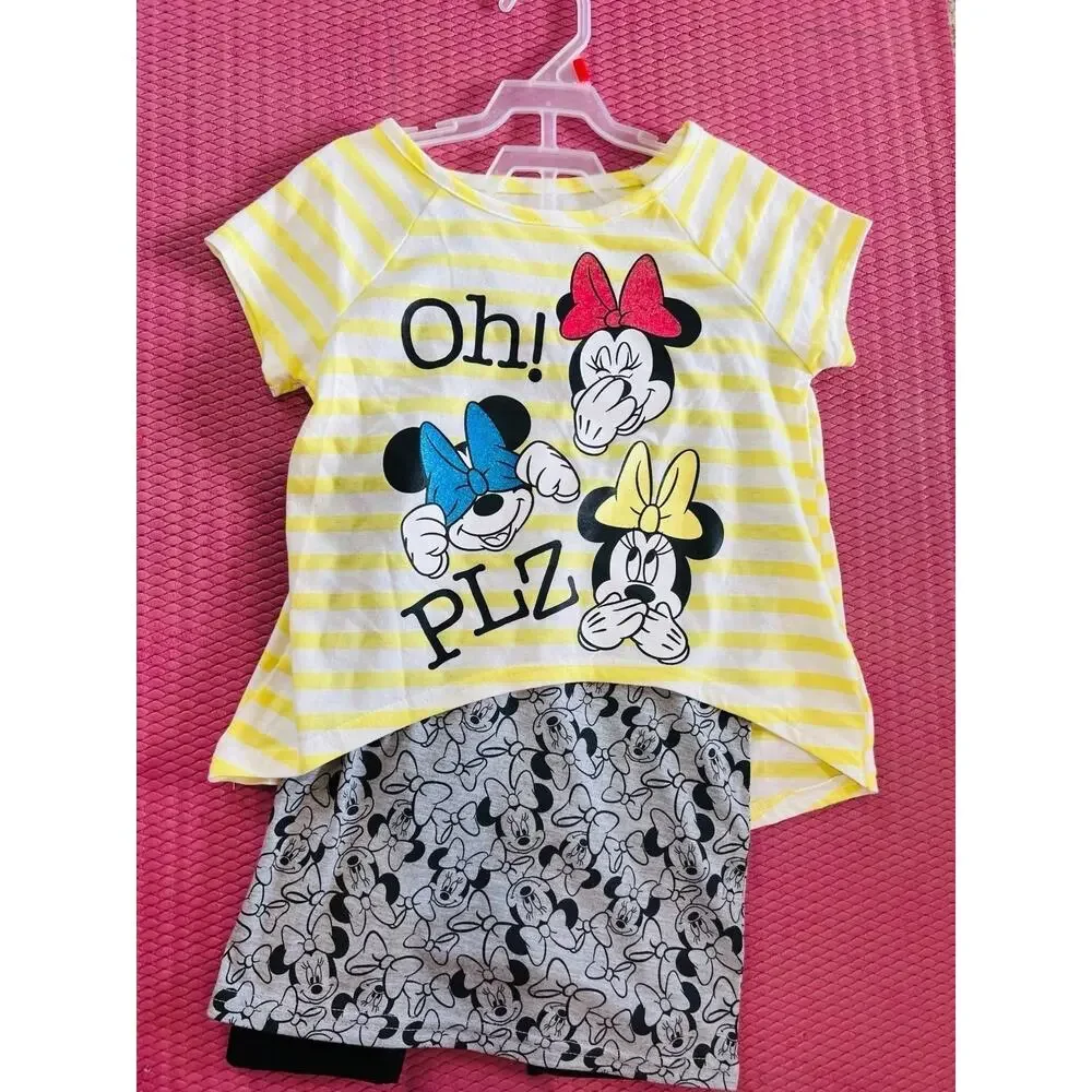 New❤️3Pcs Disney Minnie Mouse Girls Set sz6/6X